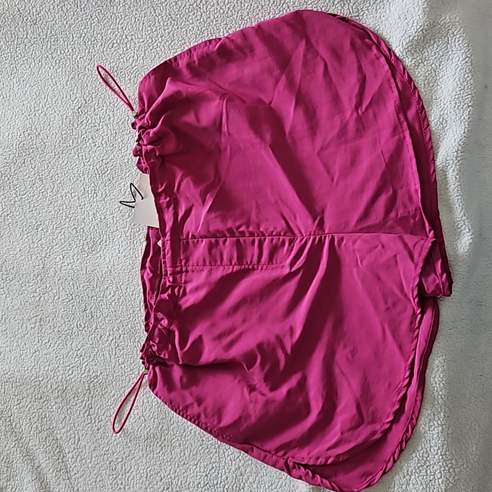 Happily Grey Hot Pink Shorts with elastic waist Size Medium NWT